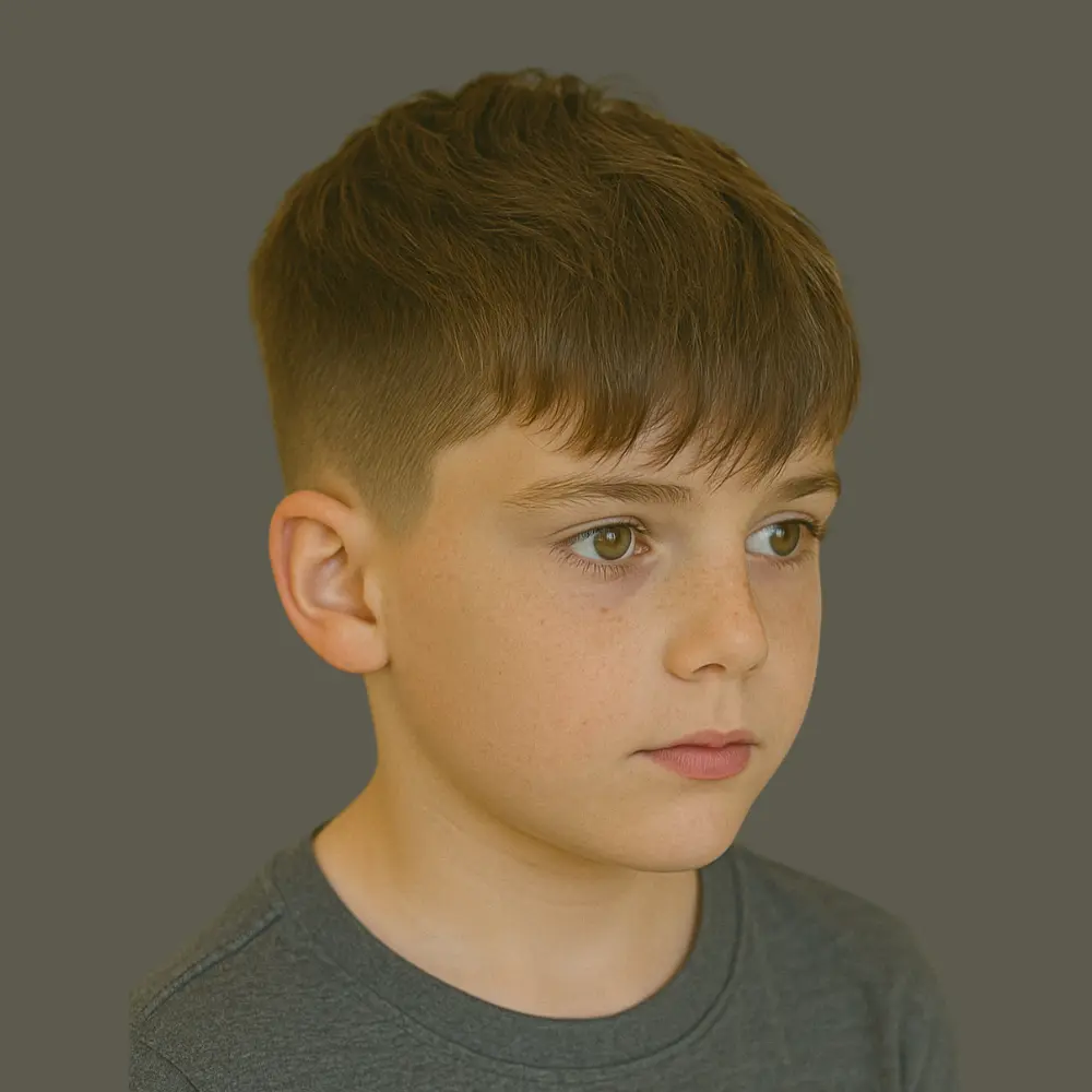 Boys Popular Haircut Tapered Fringe Style