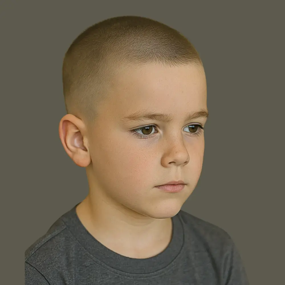 Boys Short Haircuts with Military Buzz Cut