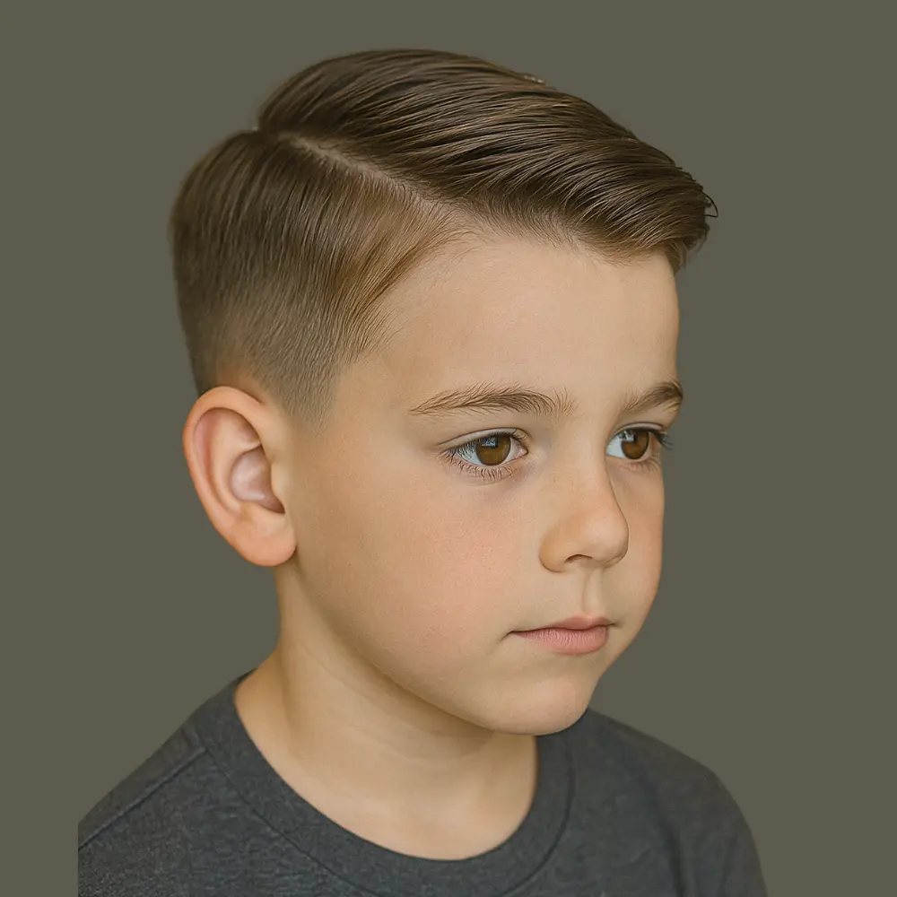 Boys Short Haircuts with Side Part Comb Over