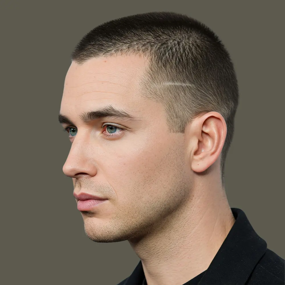 Buzz Cut with Taper Fade