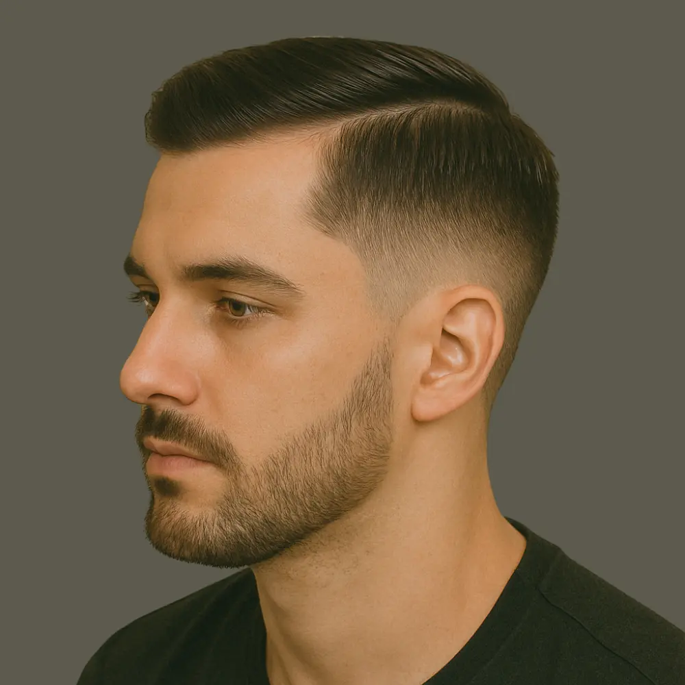 High Fade with Comb Over