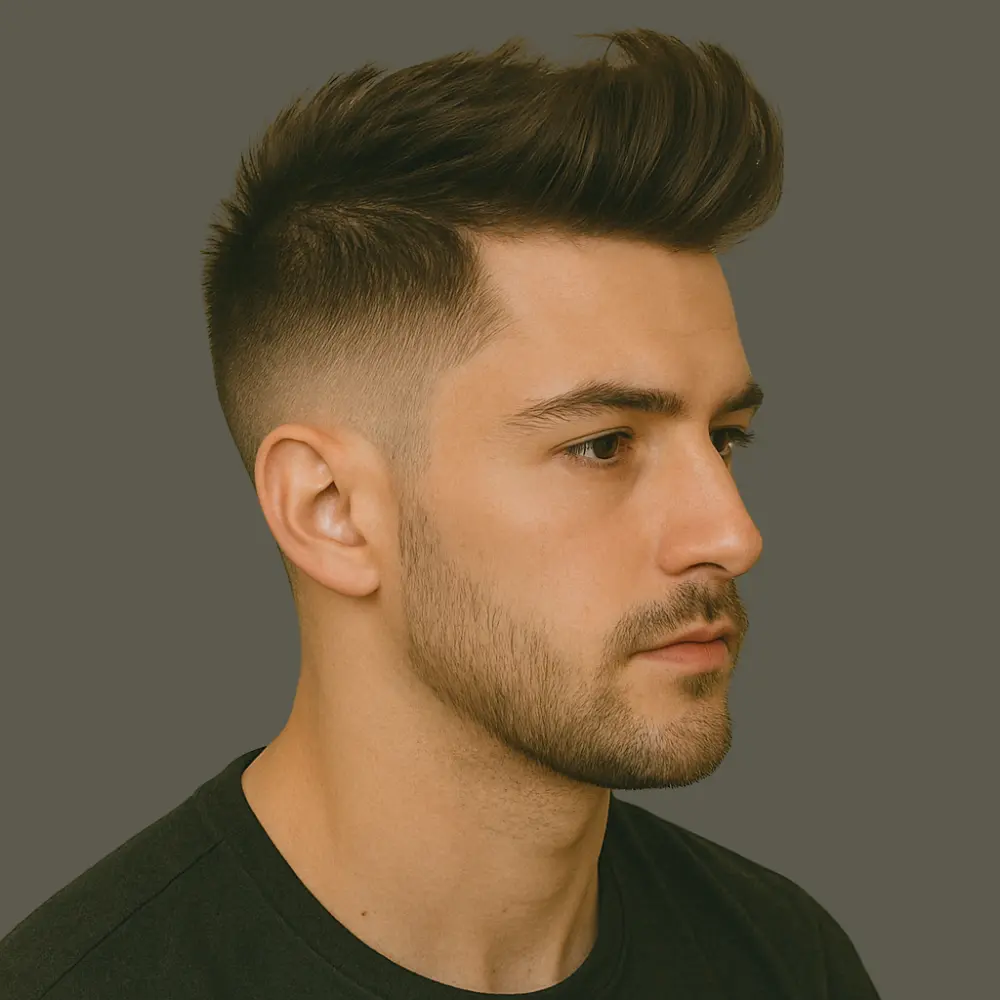 High Fade with Quiff