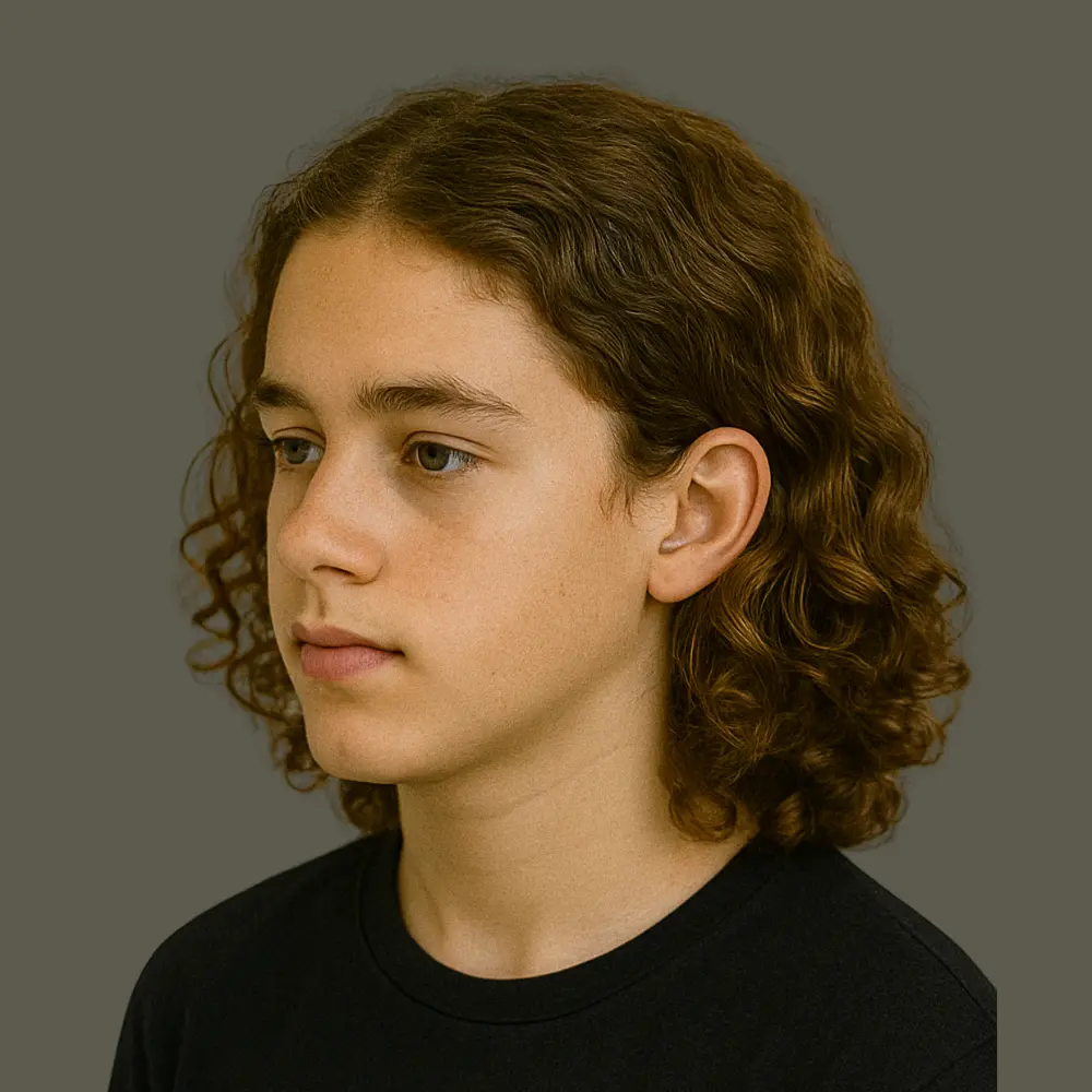 Long Curls with Low Taper