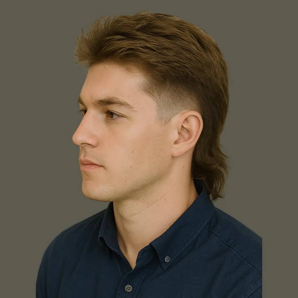 Low Fade Mullet Haircut