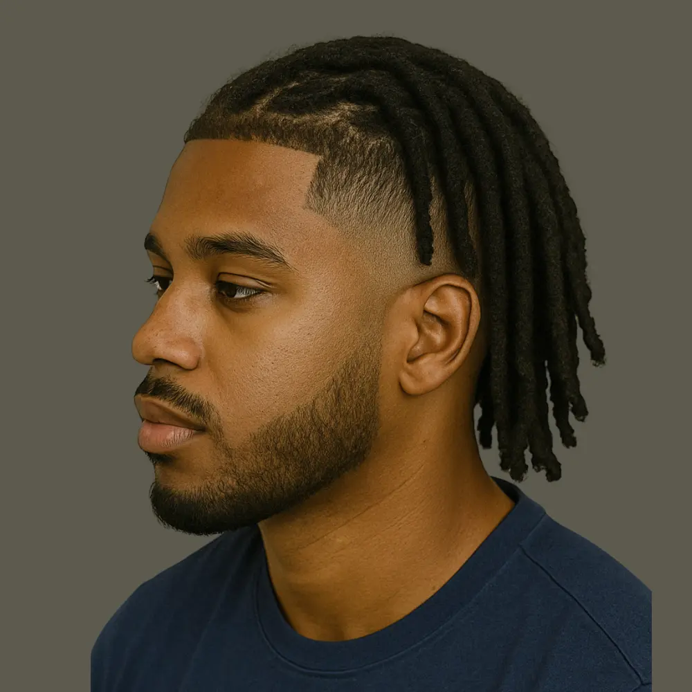 Low Fade with Dreads or Locs