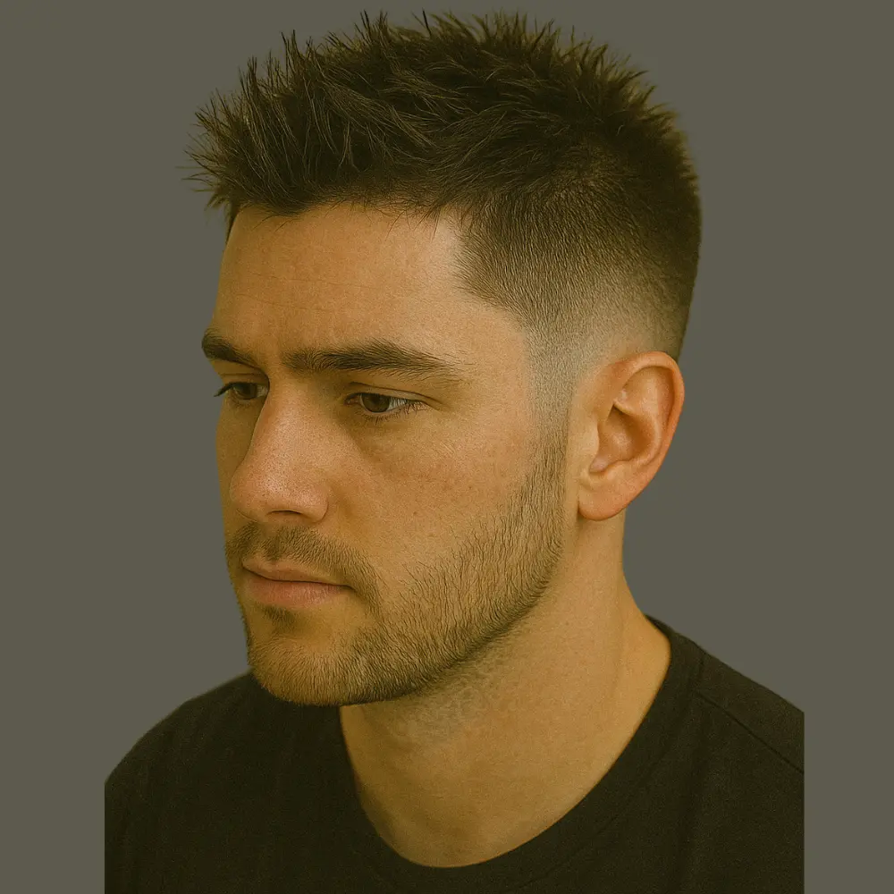 Low Fade with Spiky Hair