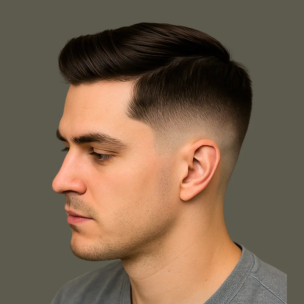 Mid Fade Comb Over