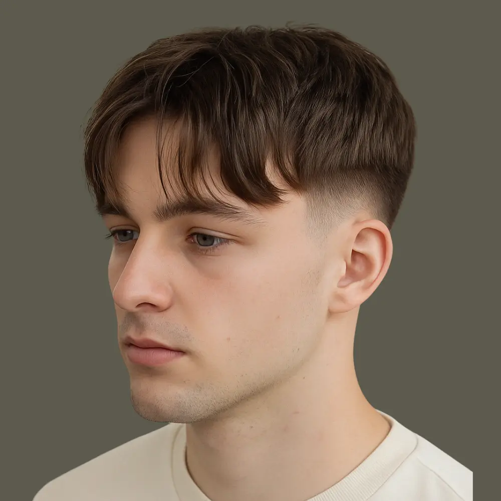 Mid Fade Curtain Bangs