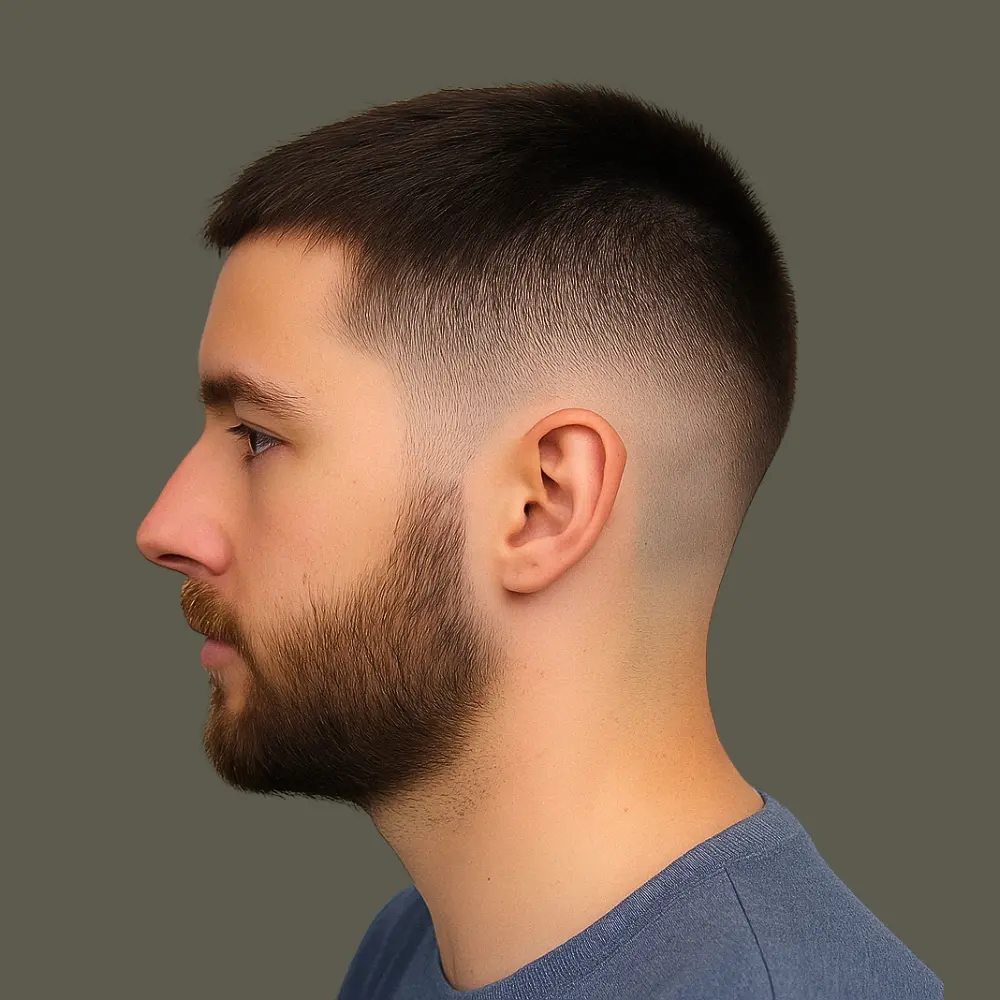 Mid Fade Short Hair