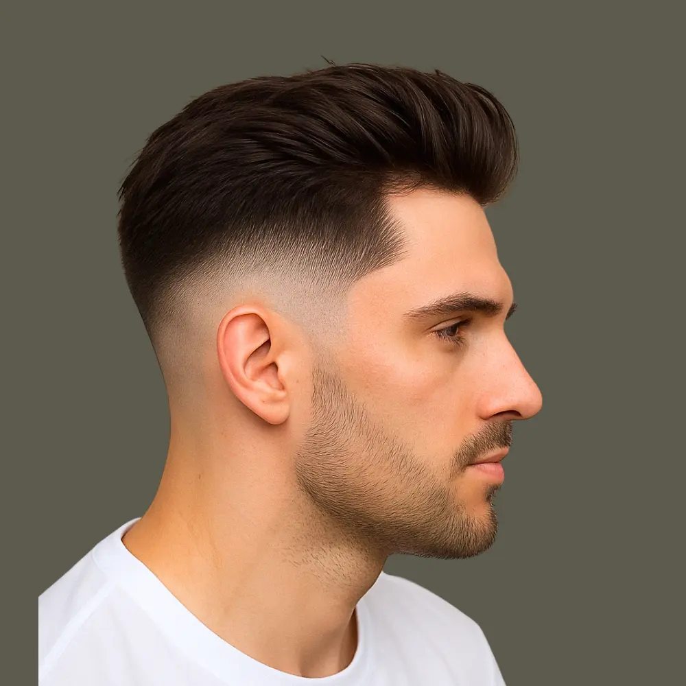 Mid Fade Side Part