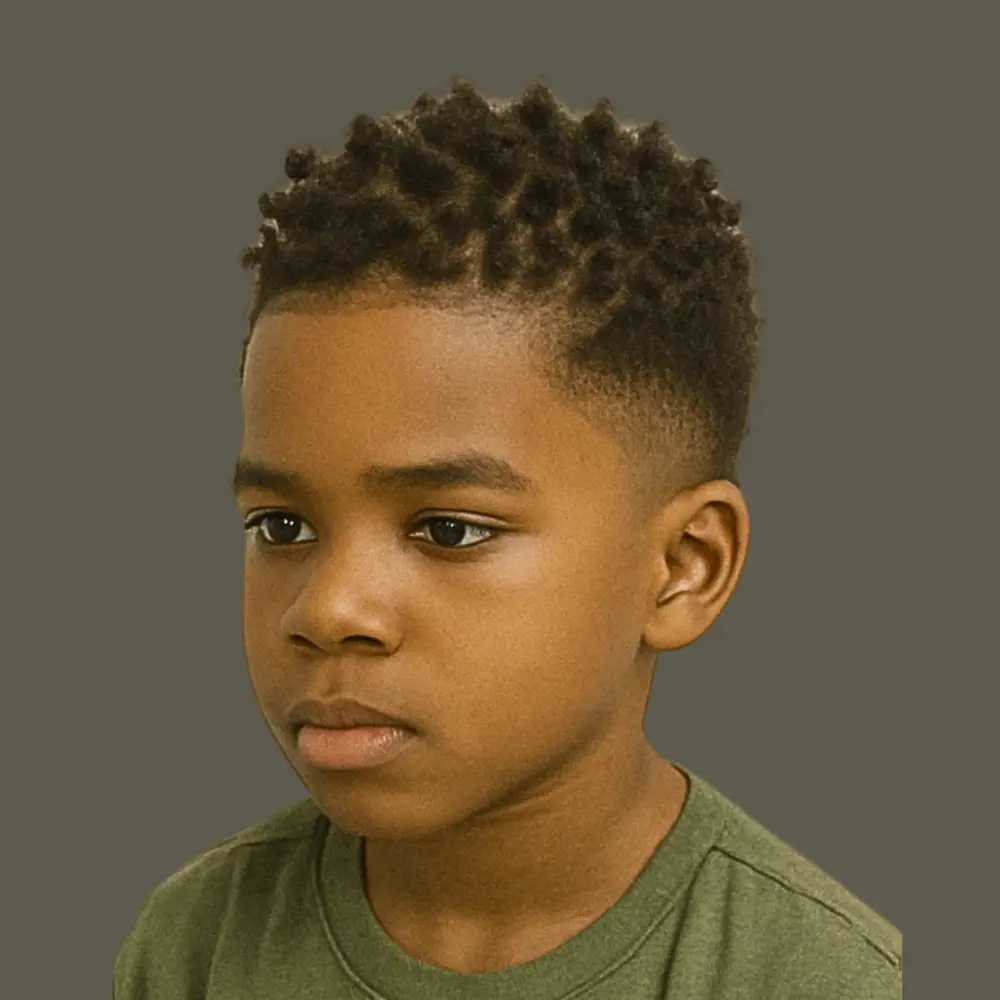 Short Crop with Side Sweep