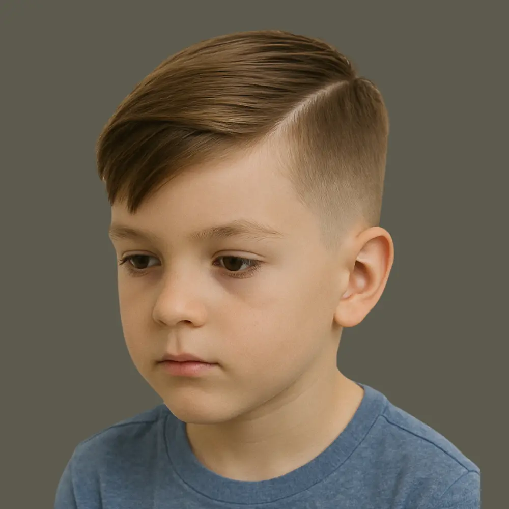 Side Swept Fringe with Hard Part