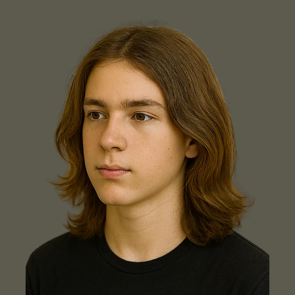 Surfer Style Middle Part