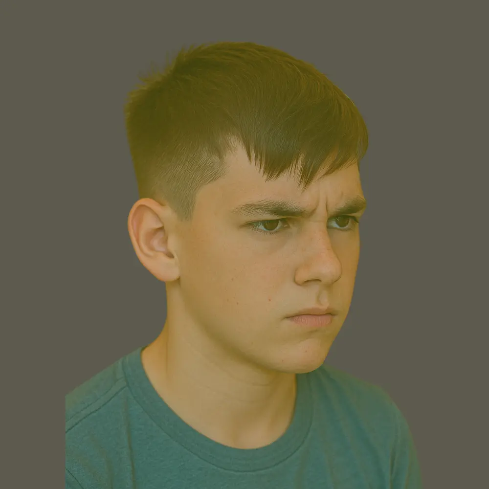 Temple Fade with Angular Fringe