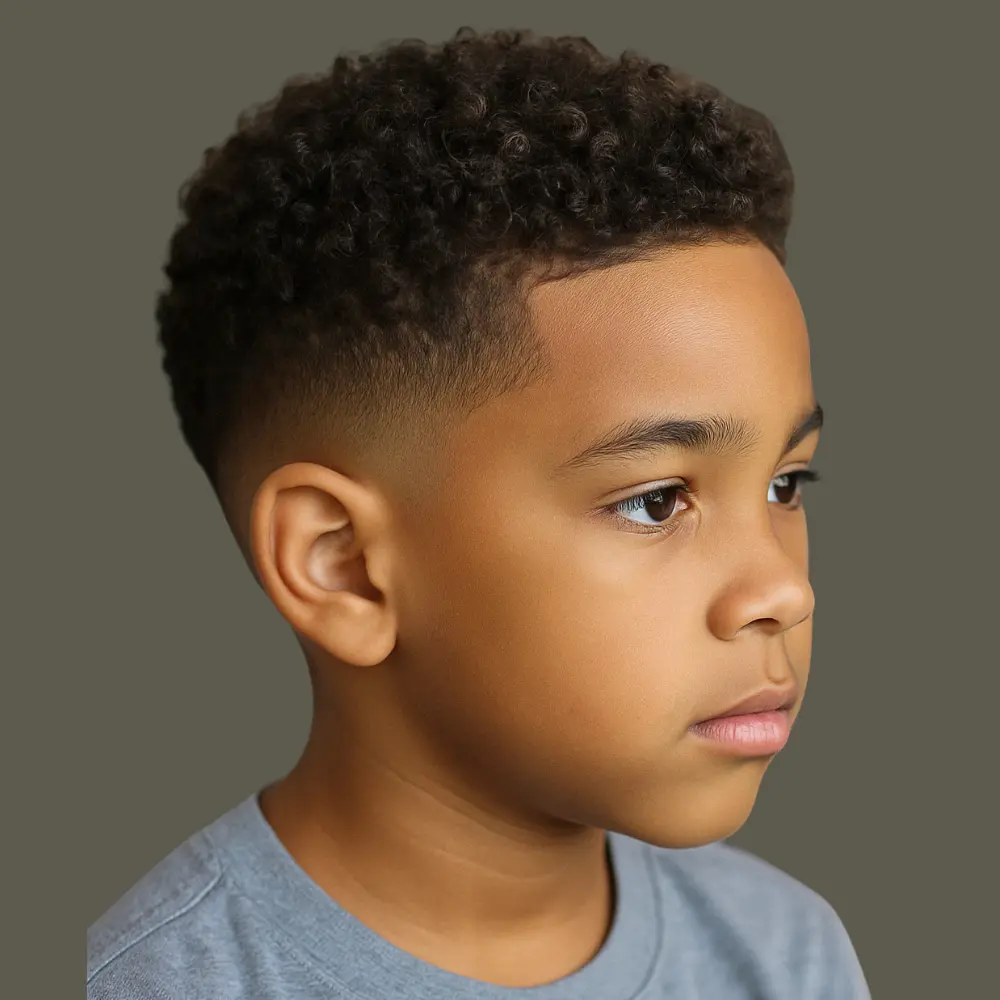 Tight Curls with Temple Trim